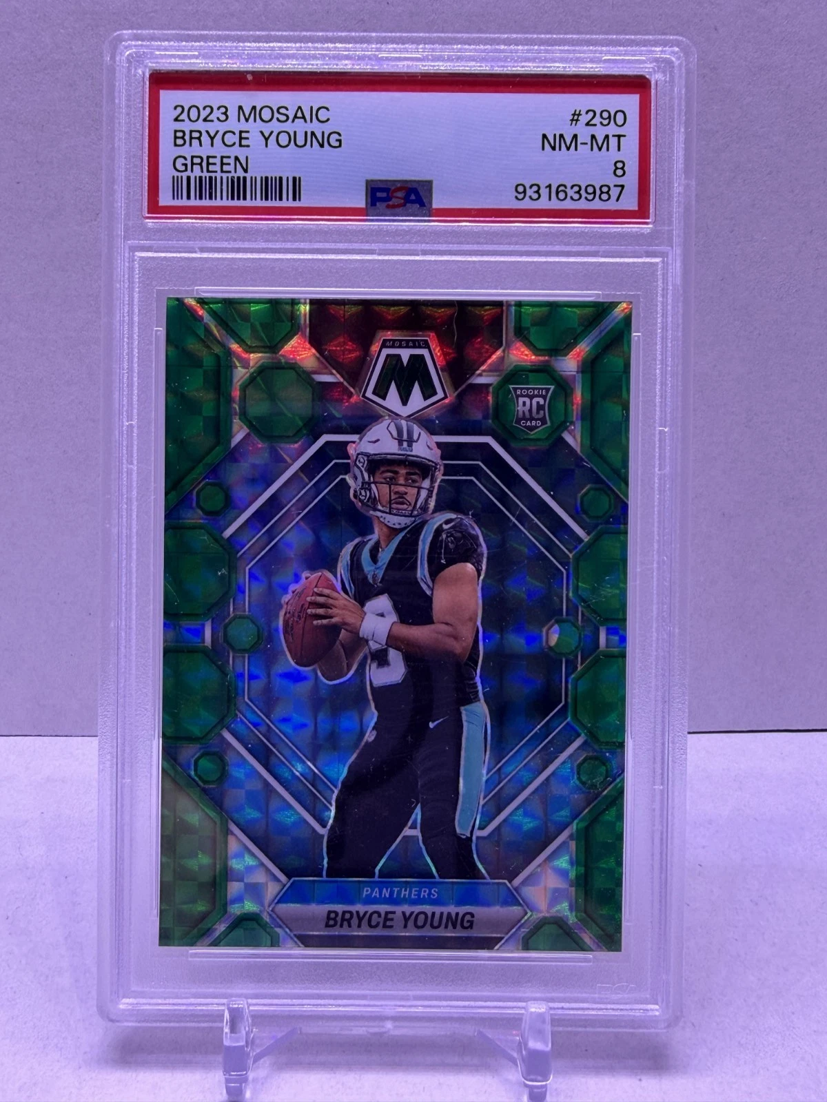 Bryce Young — 2023 Panini Mosaic RC, Green Refractor
