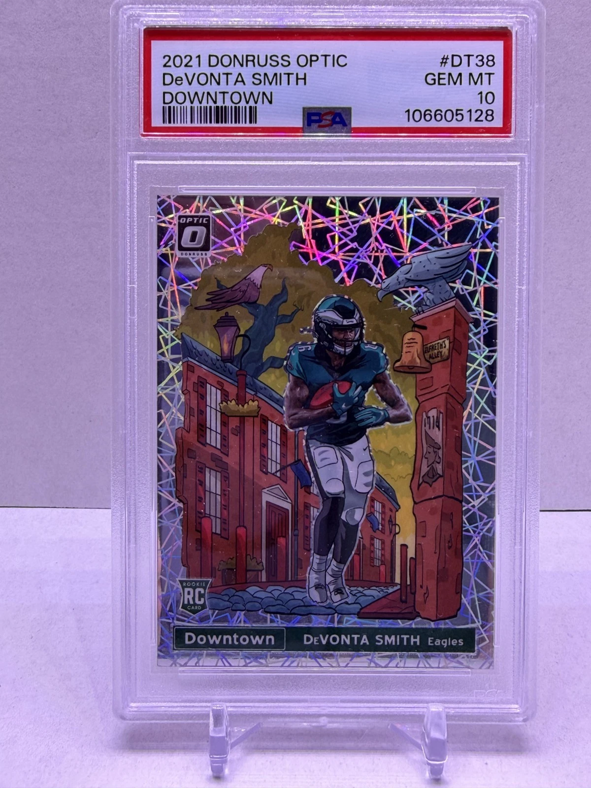 DeVonta Smith — 2021 Panini Donruss Optic Downtown RC #DT-38