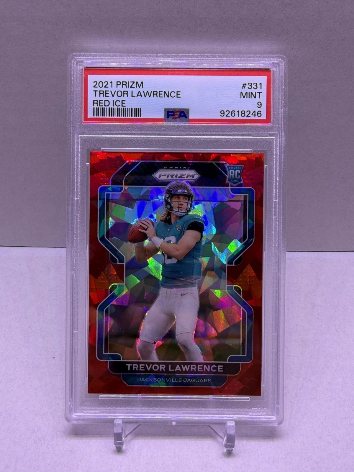Trevor Lawrence — 2021 Panini Prizm RC #331, Red Ice