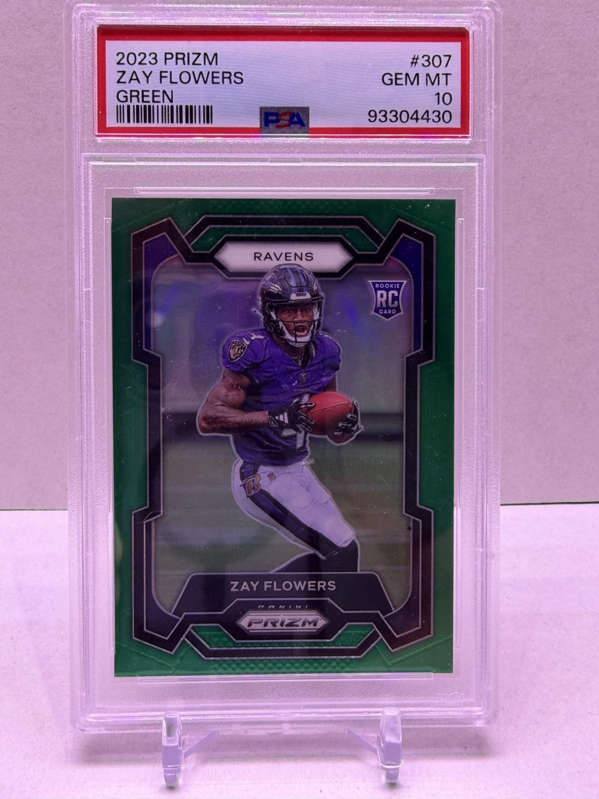 Zay Flowers — 2023 Panini Prizm RC #307, Green